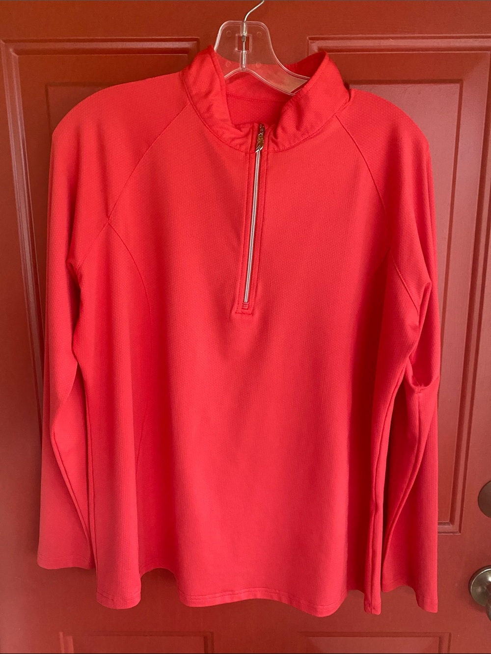 Women’s Red Half-Zip Lightweight Shirt